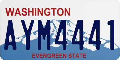 WA license plate AYM4441