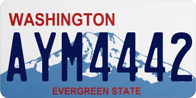 WA license plate AYM4442
