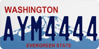 WA license plate AYM4444