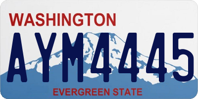 WA license plate AYM4445