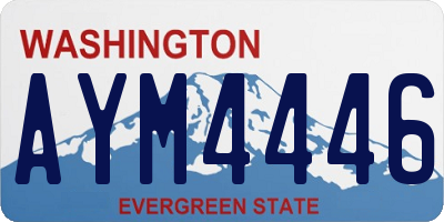 WA license plate AYM4446