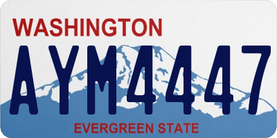 WA license plate AYM4447