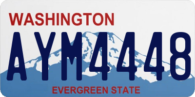 WA license plate AYM4448