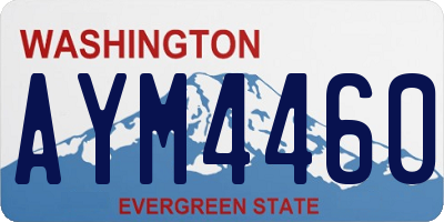 WA license plate AYM4460