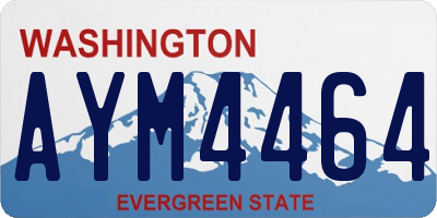 WA license plate AYM4464