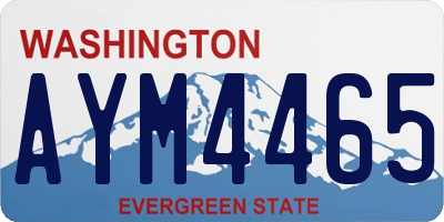 WA license plate AYM4465