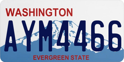 WA license plate AYM4466