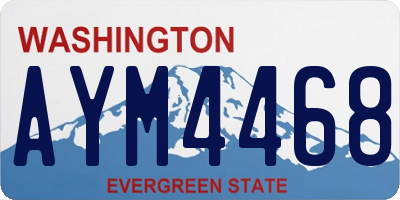 WA license plate AYM4468