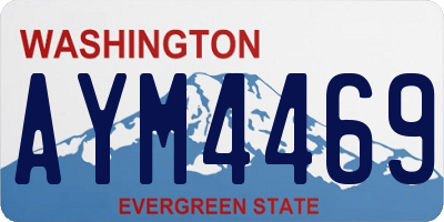 WA license plate AYM4469