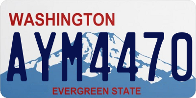 WA license plate AYM4470
