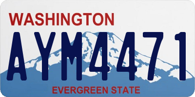 WA license plate AYM4471