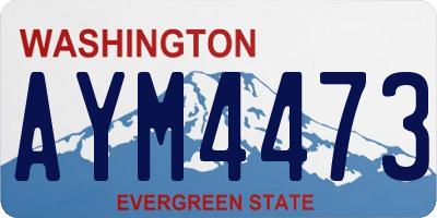 WA license plate AYM4473