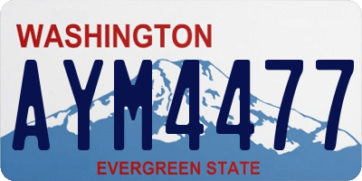 WA license plate AYM4477