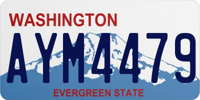 WA license plate AYM4479