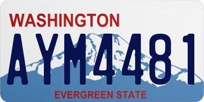 WA license plate AYM4481