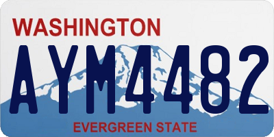 WA license plate AYM4482