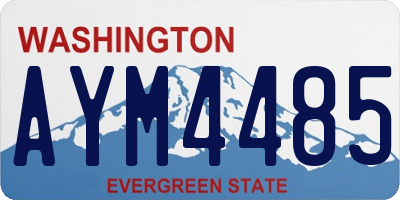 WA license plate AYM4485