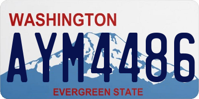 WA license plate AYM4486