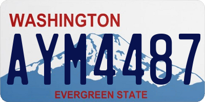 WA license plate AYM4487