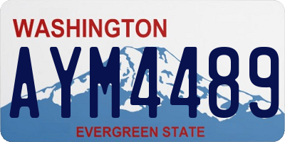 WA license plate AYM4489