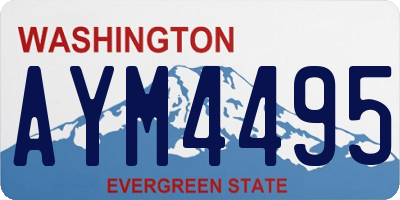 WA license plate AYM4495