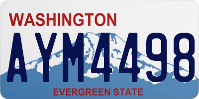 WA license plate AYM4498