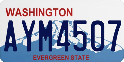 WA license plate AYM4507