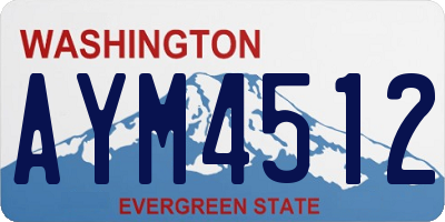 WA license plate AYM4512
