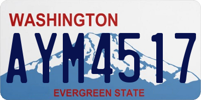 WA license plate AYM4517