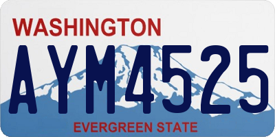 WA license plate AYM4525