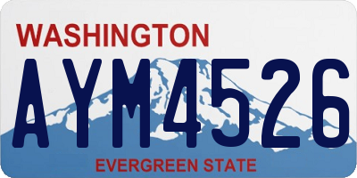 WA license plate AYM4526