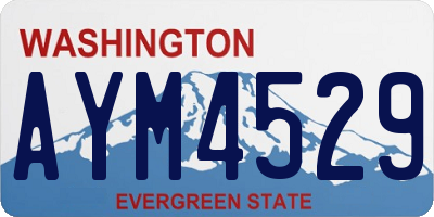 WA license plate AYM4529