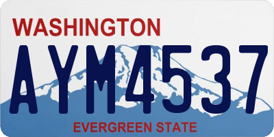 WA license plate AYM4537