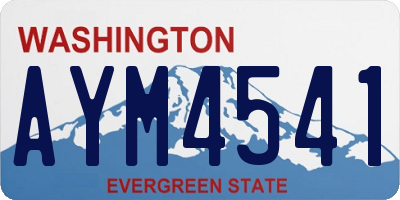 WA license plate AYM4541