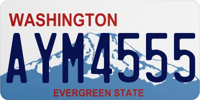 WA license plate AYM4555