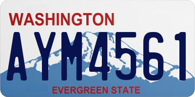 WA license plate AYM4561