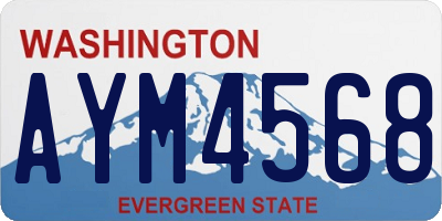 WA license plate AYM4568