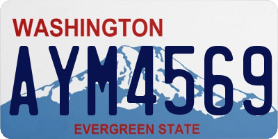 WA license plate AYM4569