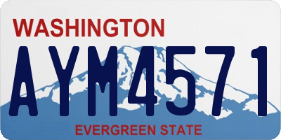 WA license plate AYM4571