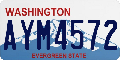 WA license plate AYM4572