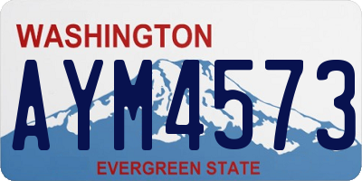 WA license plate AYM4573