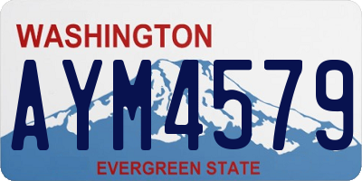 WA license plate AYM4579
