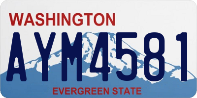WA license plate AYM4581
