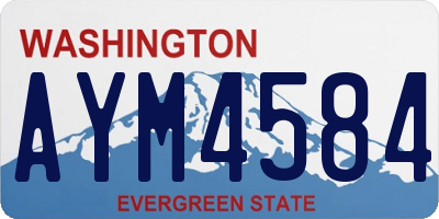 WA license plate AYM4584