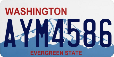 WA license plate AYM4586