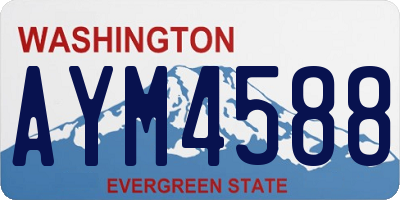 WA license plate AYM4588