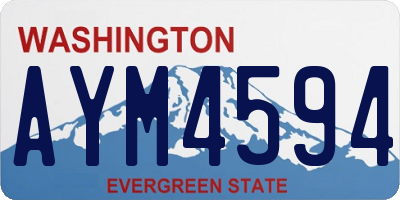 WA license plate AYM4594