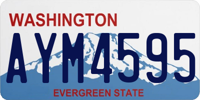 WA license plate AYM4595