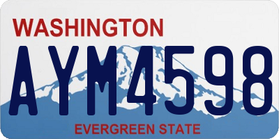 WA license plate AYM4598