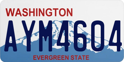 WA license plate AYM4604